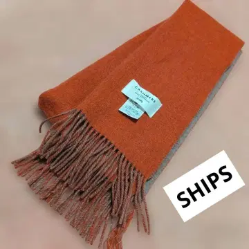 SHIPS 캐시미어 100% 오렌지 남성 머플러