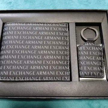 Armani Exchange 접이식 지갑과 키링 세트