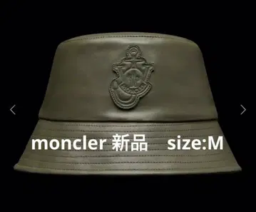 [ 미사용 새상품 ] moncler 가죽 버킷 햇