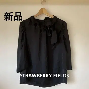 [ 새상품 ] STRAWBERRY FIELDS 리본 디자인 쉬폰 티셔츠