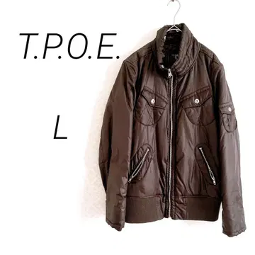 새상품급 T.P.O.E. 라이더 자켓 L 브라운 집업