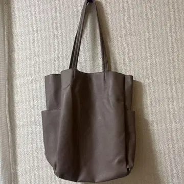브라운 토트백 합성 피혁