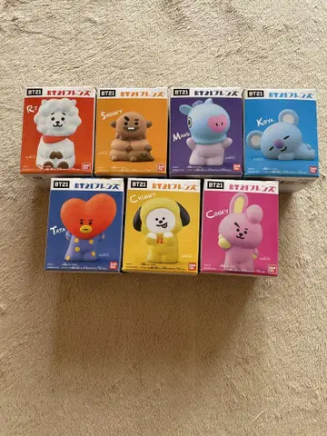BT21 피규어 세트 봉제 인형 소프트 비닐