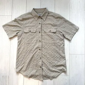 y2k L.L.Bean 반팔 체크 셔츠