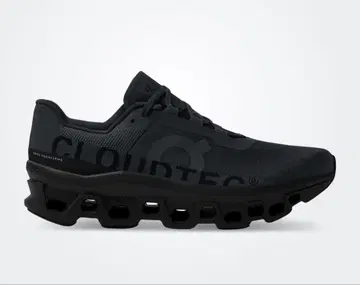 On Cloudmonster 블랙 러닝 스니커즈
