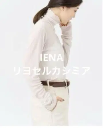 IENA 리오셀 캐시미어 터틀넥 긴팔 상의 프리 사이즈