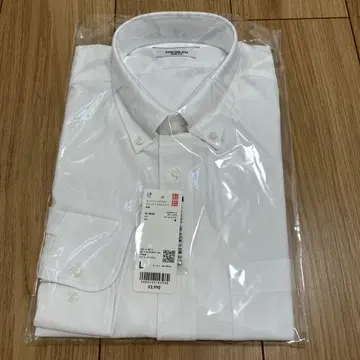 유니클로 슈퍼 논아이론 저지 슬림 셔츠 긴팔 L 사이즈