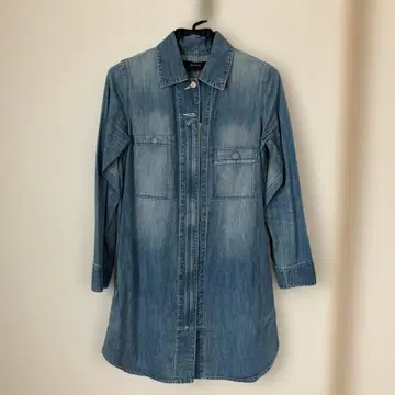 MACPHEE 데님 블루 긴팔 셔츠