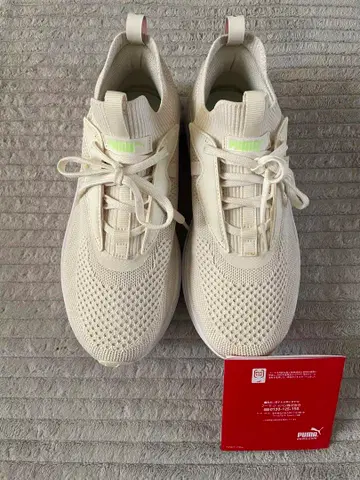 PUMA 메쉬 통굽 스니커즈 화이트 여성용