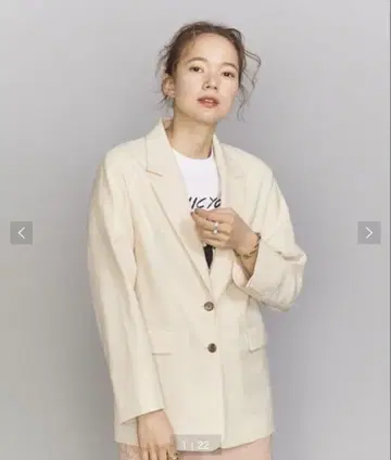 BEAUTY&YOUTH 자켓 린넨 베이지