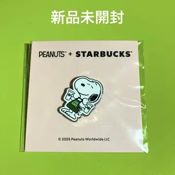 스타벅스 스누피 콜라보 핀 배지 핑크