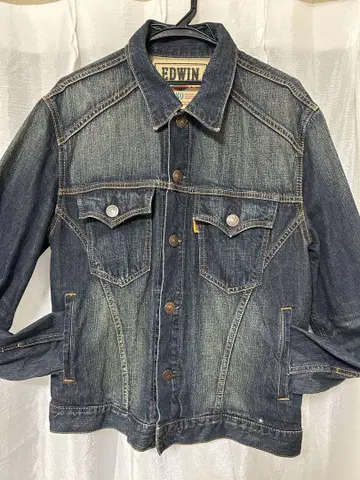 EDWIN 데님 자켓 XL 다크 블루