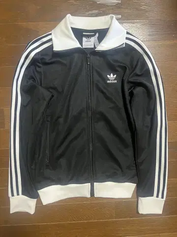 adidas 집업 자켓 블랙/화이트