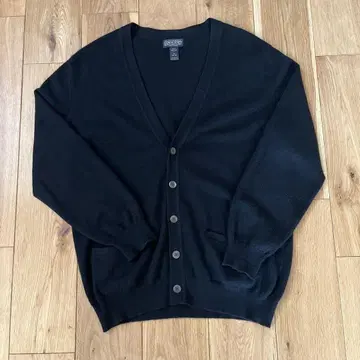 90s 랜즈 엔드 캐시미어 가디건 블랙
