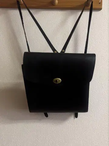 [ 새상품급 ] TIDEWAY 천연 가죽 가죽 백팩 블랙