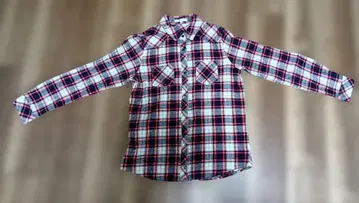 THE SHOP TK 체크 긴팔 셔츠 빨간색