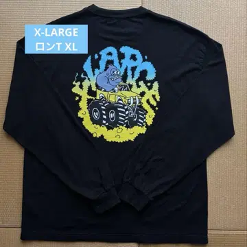 XLARGE 컬러풀 그래픽 긴팔 티셔츠 블랙