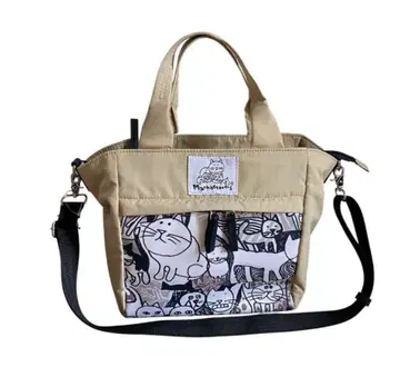 미사용 새상품 맨해트너즈 2WAY 토트백 [군중 고양이] 50% 오프