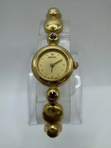 시계 SEIKO 세이코 여성용 1E20-0420 루비 골드