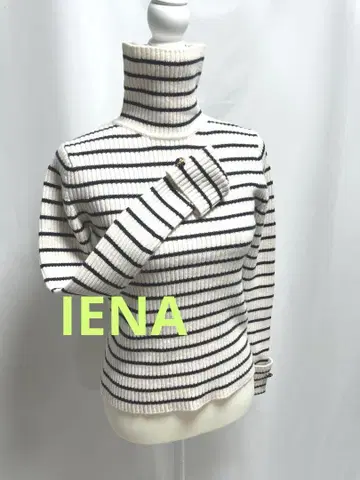 IENA 이에나 터틀넥 보더 풀오버 니트