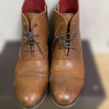 blanc 블랭크 가죽 숏부츠 사이즈 38 24cm