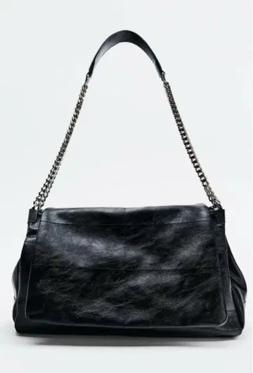 ZARA 플랩 락카 숄더백 체인 블랙