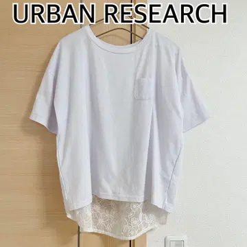 URBAN RESEARCH 어반 리서치 반팔 T셔츠 화이트 레이스