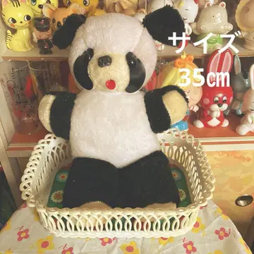 쇼와 레트로 봉제 인형 팬더짱 레트로 팝 입상 혀 내민 당시 물건