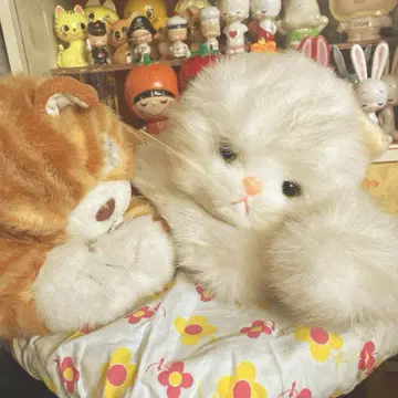 쇼와 레트로 초레어 오이케 페르시안 고양이 덤 포함 봉제 인형