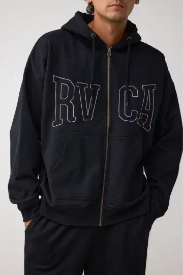 RVCA 하프 지퍼 후드티