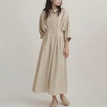 허리 턱 디자인 셔츠 원피스 S 사이즈 moi tytto