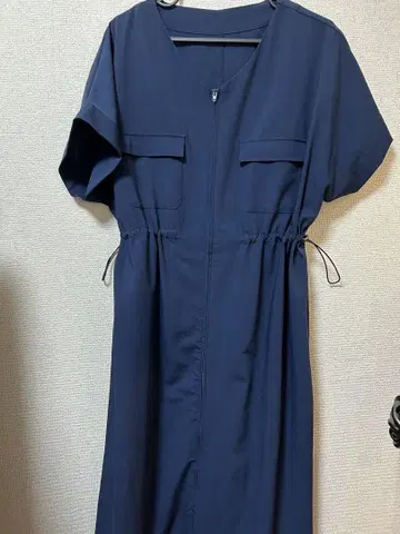 프로바돌 네이비 프론트 지퍼 원피스 LL