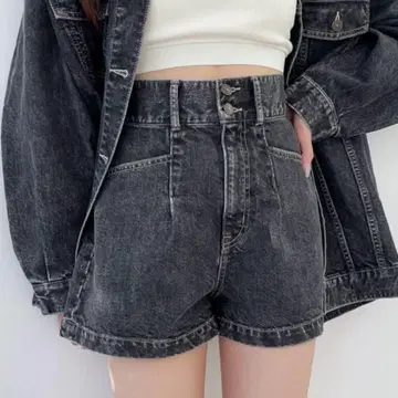 Heather 데님 숏팬츠