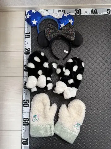 단종품 디즈니 35주년 머리띠 미튼 세트 쇼핑백 포함