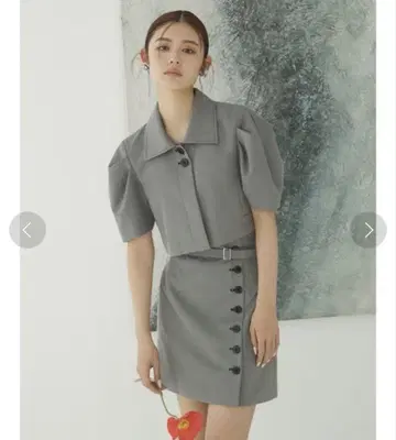 백 오픈 숏 자켓