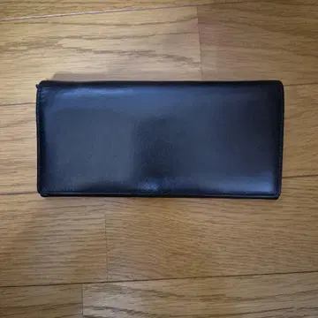 무인양품 블랙 가죽 장지갑