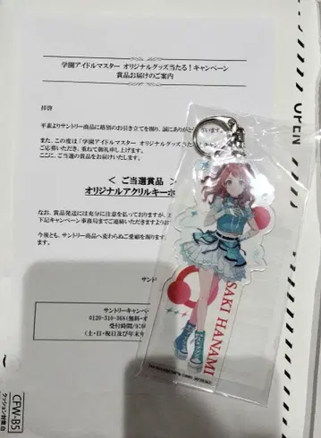 SAKI HANAMI 아크릴 키링 하나미 사키 산토리 당선품
