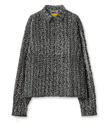 AIREI MEN NEEDLE PUNCH BOX FIT SHIRT