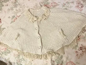 리즈리사 레어 가을/겨울 니트 화이트 판초