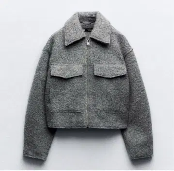 ZARA 그레이 크롭 자켓