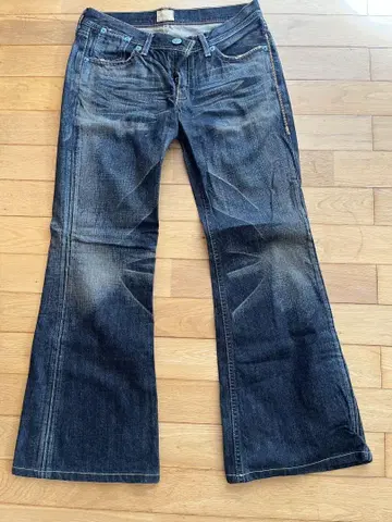 Levi's 인디고 블루 로우라이즈 데님 빈티지