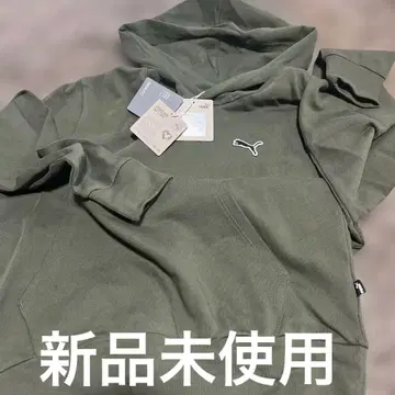 PUMA 올리브 그린 후드 부착 후드티 L