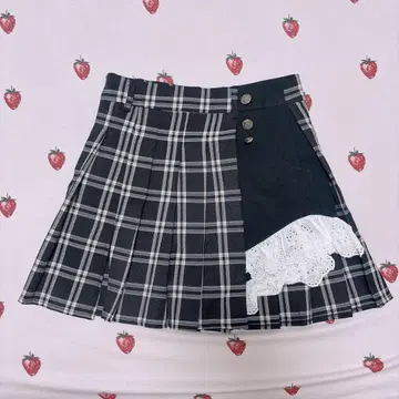 체크 무늬 미니 스커트 bobon21