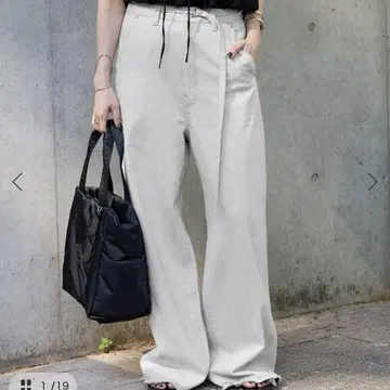 JOURNAL STANDARD 허리 벨트 데님 팬츠