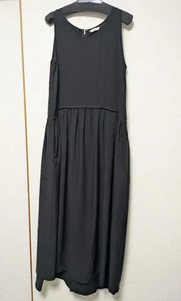 CLANE SKIRT LAYER COCOON OP/슬리브리스 원피스