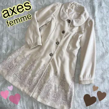 axes femme 체스터 코트 크림색