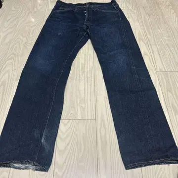 DENIME 66 w29 스트레이트 데님 다크 블루 올풀림 있음