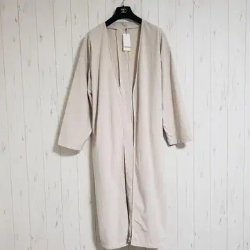 하자품 새상품 Chou Chou  노카라 롱 코트 아이보리 M
