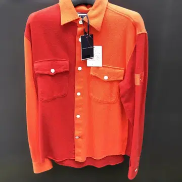 TOMMY HILFIGER 오렌지 레드 긴팔 셔츠 자켓 새상품 S 사이즈