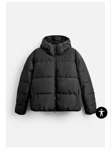 ZARA 후드 부착 다운 자켓